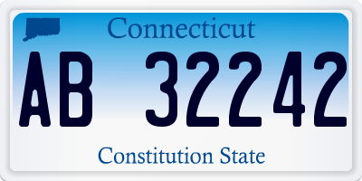 CT license plate AB32242