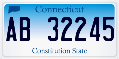 CT license plate AB32245