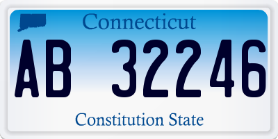 CT license plate AB32246