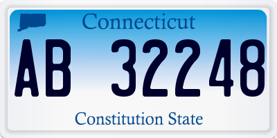 CT license plate AB32248