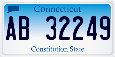 CT license plate AB32249