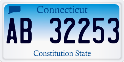 CT license plate AB32253