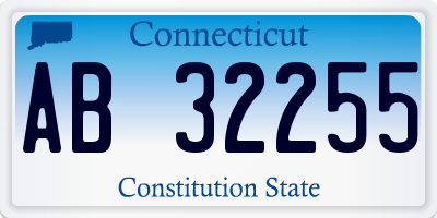 CT license plate AB32255