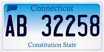 CT license plate AB32258