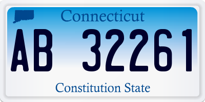 CT license plate AB32261