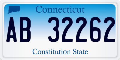 CT license plate AB32262