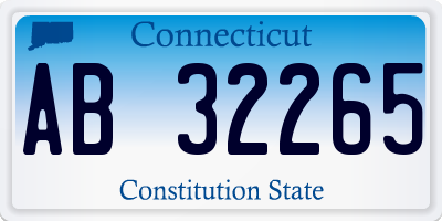 CT license plate AB32265