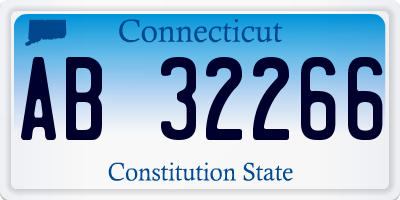 CT license plate AB32266