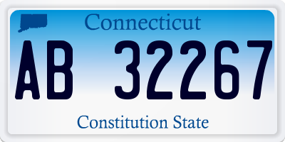 CT license plate AB32267