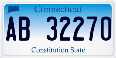 CT license plate AB32270