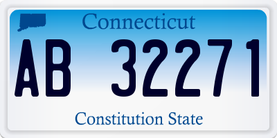 CT license plate AB32271