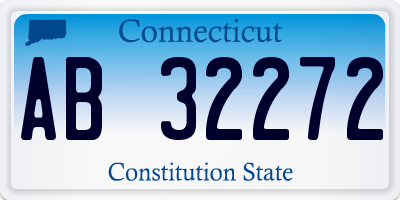 CT license plate AB32272