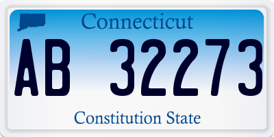 CT license plate AB32273