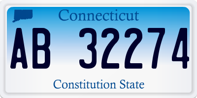 CT license plate AB32274