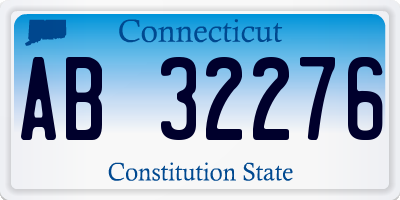 CT license plate AB32276
