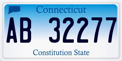 CT license plate AB32277