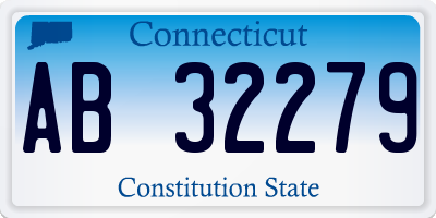 CT license plate AB32279