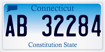 CT license plate AB32284