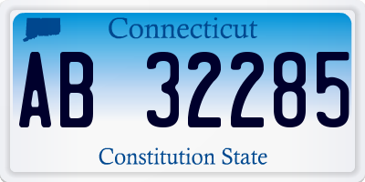 CT license plate AB32285