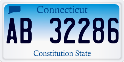 CT license plate AB32286