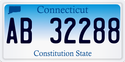 CT license plate AB32288