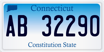 CT license plate AB32290