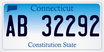 CT license plate AB32292