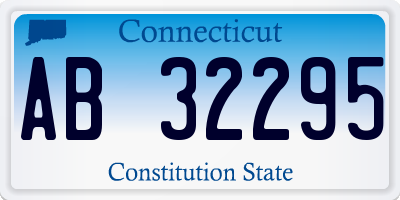 CT license plate AB32295