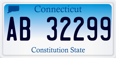 CT license plate AB32299