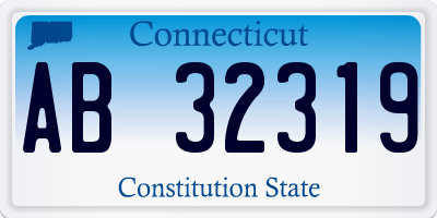 CT license plate AB32319