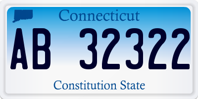 CT license plate AB32322