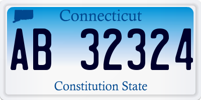 CT license plate AB32324