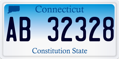 CT license plate AB32328