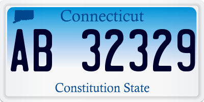CT license plate AB32329