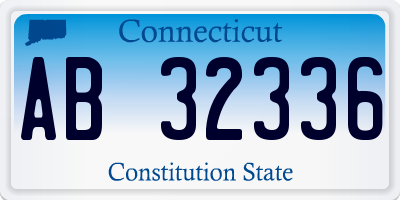 CT license plate AB32336