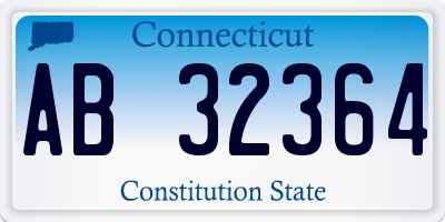 CT license plate AB32364