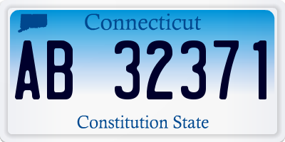 CT license plate AB32371