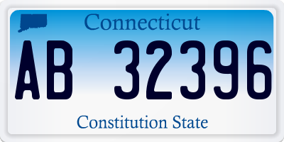 CT license plate AB32396