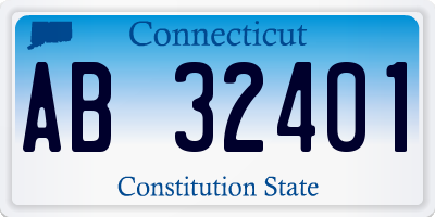 CT license plate AB32401