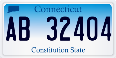 CT license plate AB32404