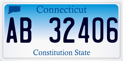 CT license plate AB32406