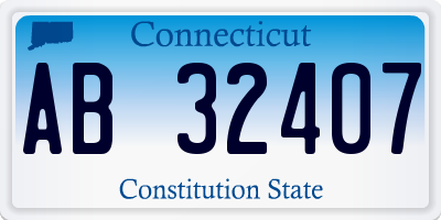 CT license plate AB32407