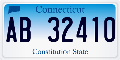 CT license plate AB32410
