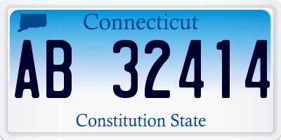 CT license plate AB32414