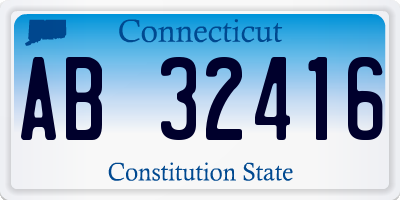 CT license plate AB32416