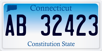 CT license plate AB32423