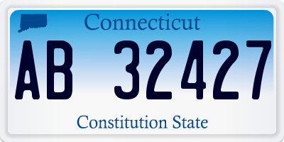 CT license plate AB32427