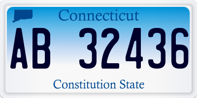 CT license plate AB32436