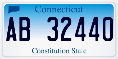 CT license plate AB32440