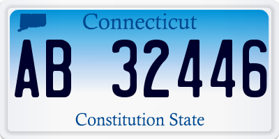 CT license plate AB32446